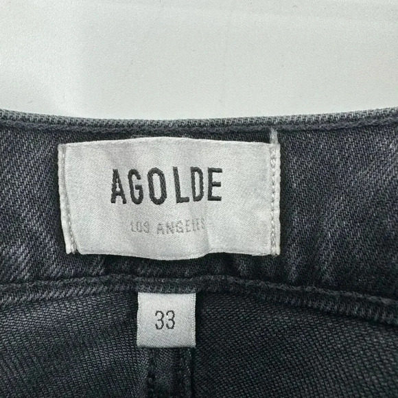 AGOLDE RILEY HIGH RISE STRAIGHT CROP (STRETCH) IN PANORAMIC B1622 - Picture 4 of 7